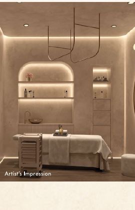 Spa treatment room in the wellness zone at Club Regalia, Gaur Alaris